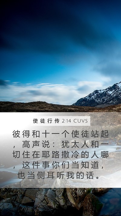 使 徒 行 传 2:14 CUVS Bible Verse Image