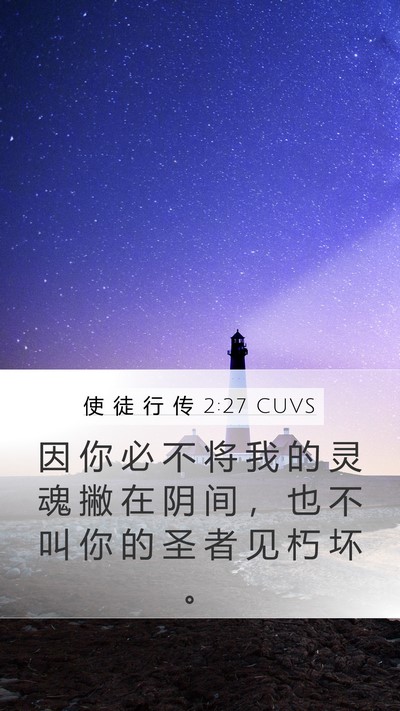 使 徒 行 传 2:27 CUVS Bible Verse Image