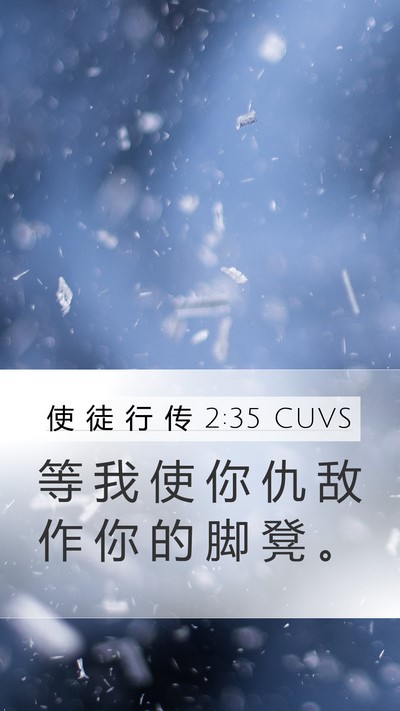 使 徒 行 传 2:35 CUVS Bible Verse Image