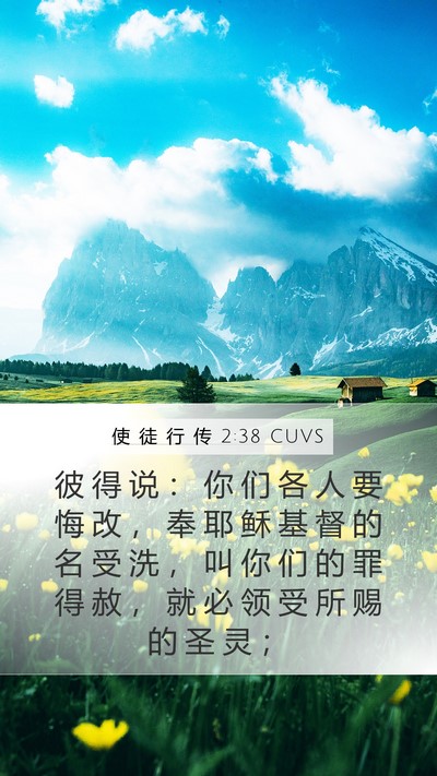 使 徒 行 传 2:38 CUVS Bible Verse Image