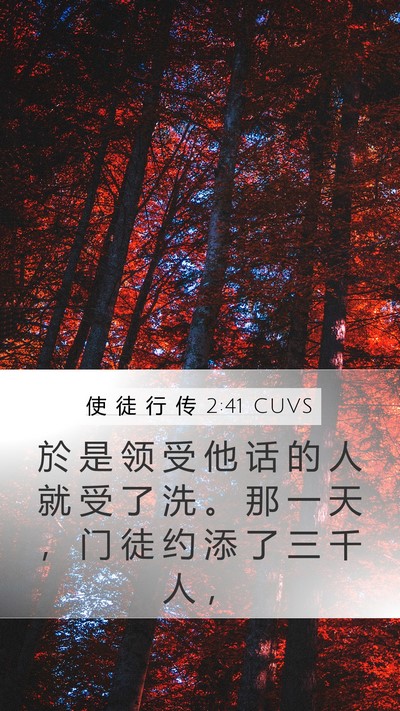 使 徒 行 传 2:41 CUVS Bible Verse Image