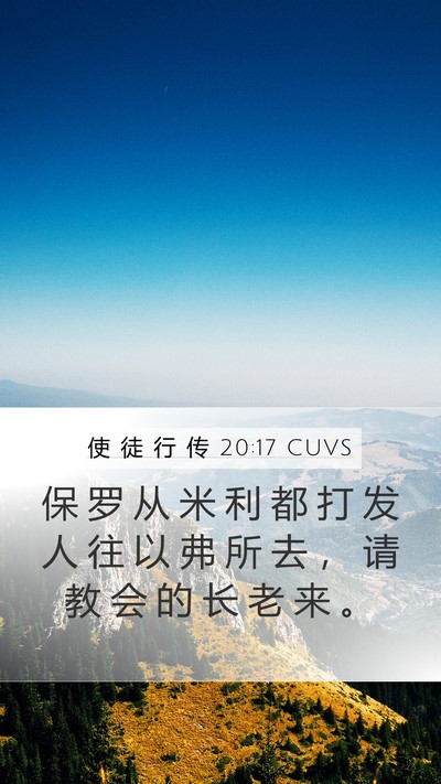 使 徒 行 传 20:17 CUVS Bible Verse Image