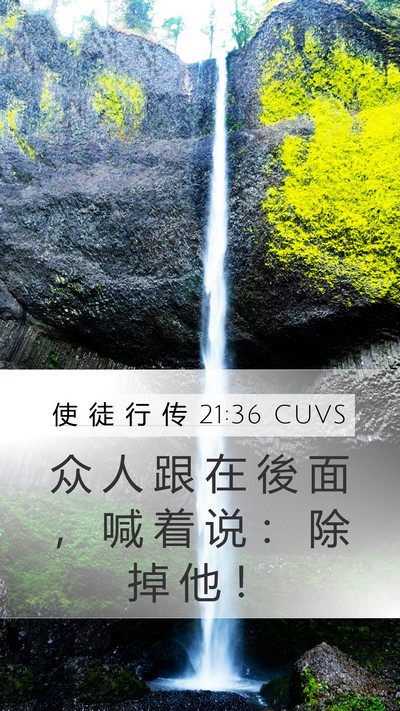 使 徒 行 传 21:36 CUVS Bible Verse Image