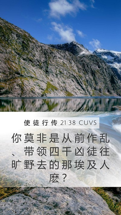 使 徒 行 传 21:38 CUVS Bible Verse Image