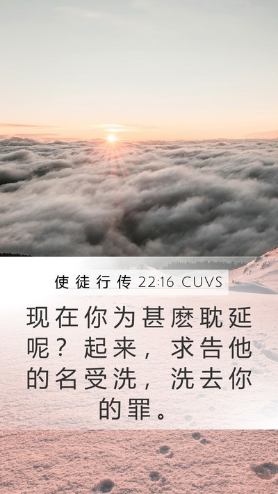 使 徒 行 传 22:16 CUVS Bible Verse Image