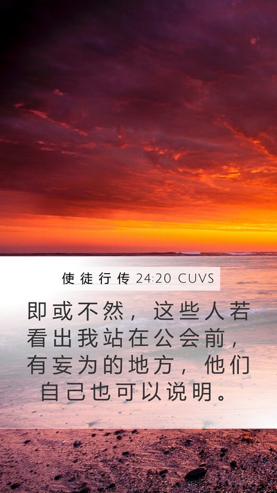 使 徒 行 传 24:20 CUVS Bible Verse Image