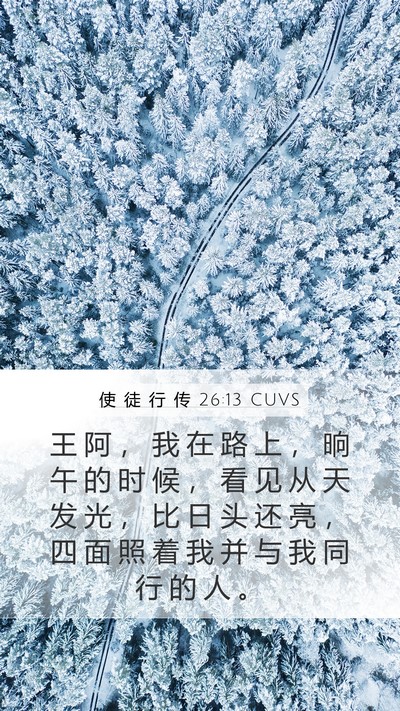 使 徒 行 传 26:13 CUVS Bible Verse Image