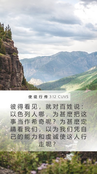 使 徒 行 传 3:12 CUVS Bible Verse Image