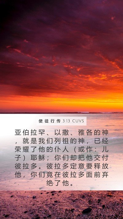 使 徒 行 传 3:13 CUVS Bible Verse Image