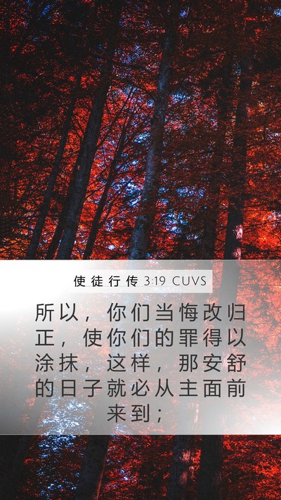 使 徒 行 传 3:19 CUVS Bible Verse Image
