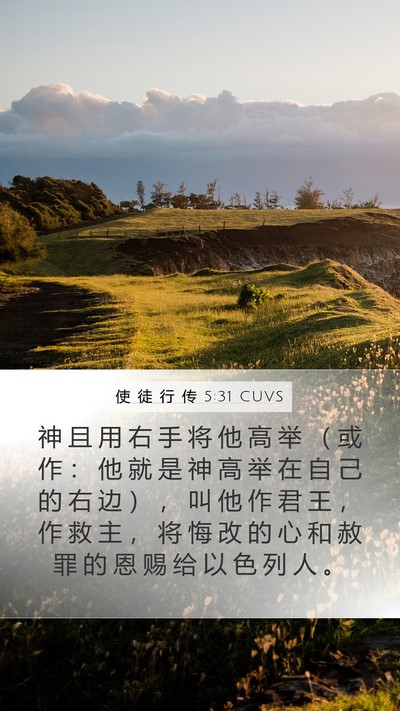 使 徒 行 传 5:31 CUVS Bible Verse Image