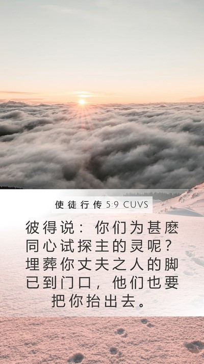 使 徒 行 传 5:9 CUVS Bible Verse Image