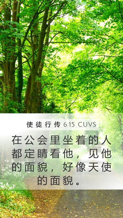 使 徒 行 传 6:15 CUVS Bible Verse Image