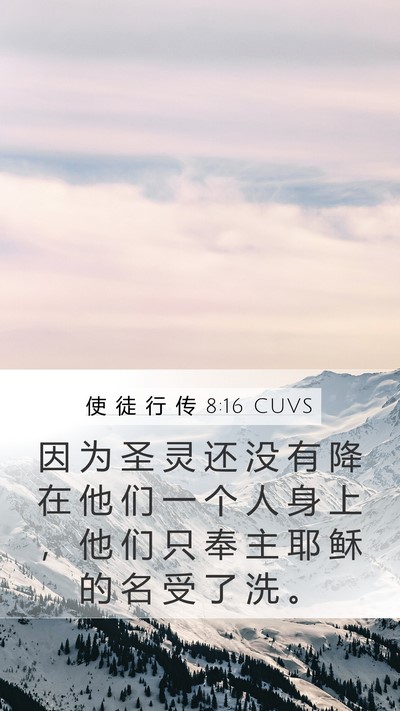 使 徒 行 传 8:16 CUVS Bible Verse Image