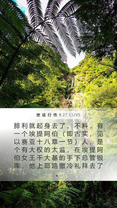 使 徒 行 传 8:27 CUVS Bible Verse Image