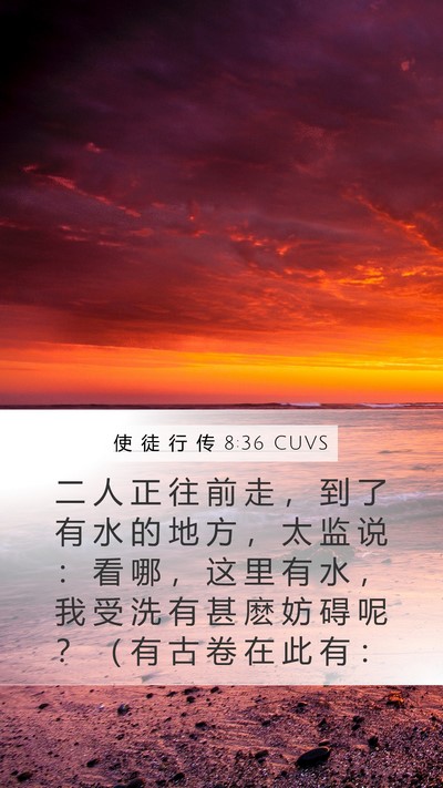 使 徒 行 传 8:36 CUVS Bible Verse Image