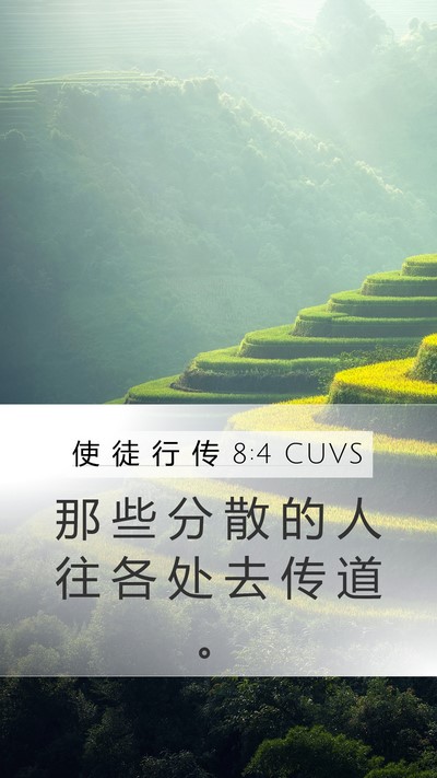 使 徒 行 传 8:4 CUVS Bible Verse Image