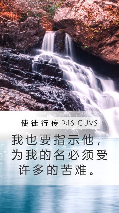 使 徒 行 传 9:16 CUVS Bible Verse Image