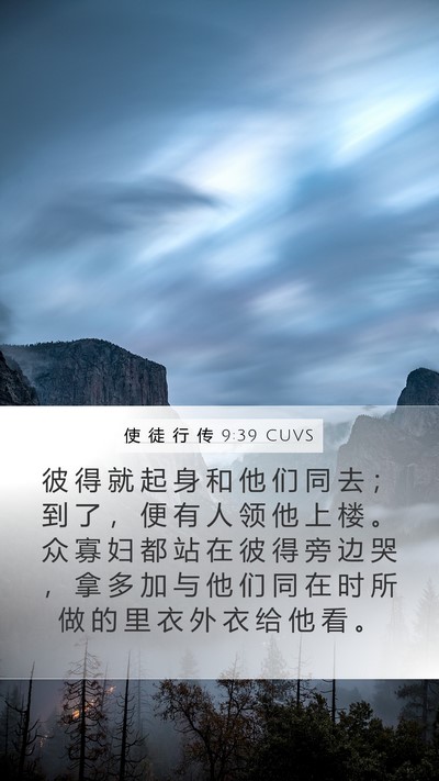使 徒 行 传 9:39 CUVS Bible Verse Image