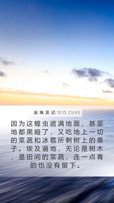 出 埃 及 记 10:15 CUVS Bible Verse Image
