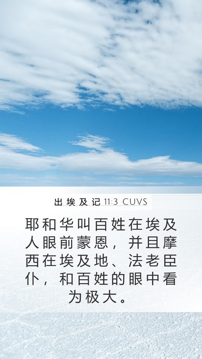 出 埃 及 记 11:3 CUVS Bible Verse Image