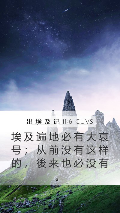 出 埃 及 记 11:6 CUVS Bible Verse Image