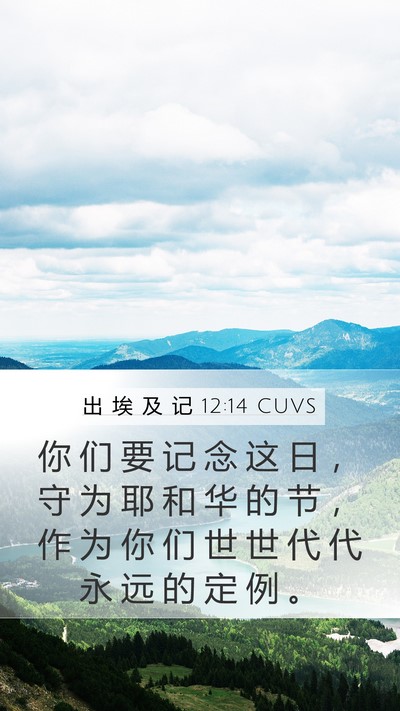 出 埃 及 记 12:14 CUVS Bible Verse Image