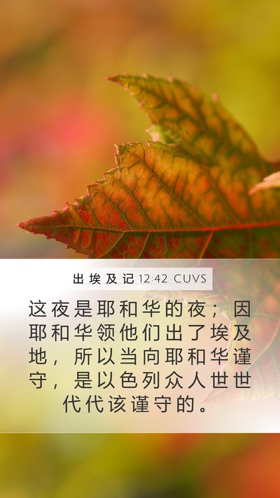 出 埃 及 记 12:42 CUVS Bible Verse Image