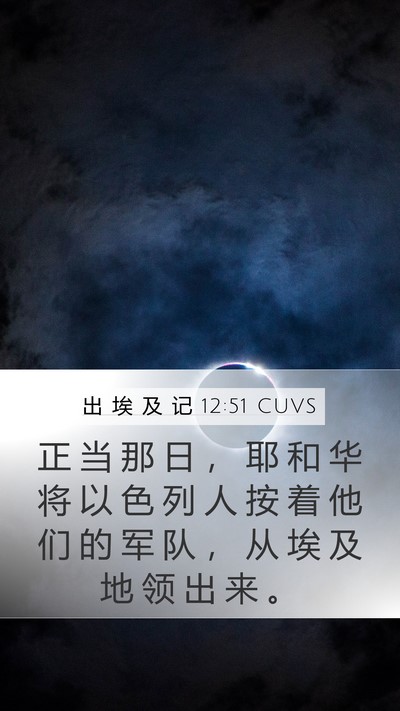 出 埃 及 记 12:51 CUVS Bible Verse Image