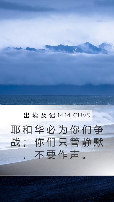 出 埃 及 记 14:14 CUVS Bible Verse Image