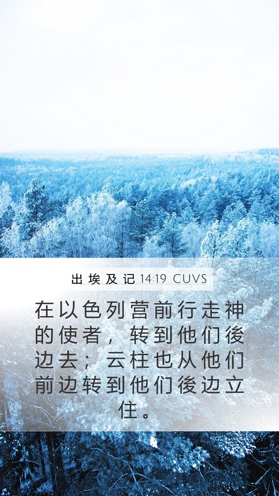 出 埃 及 记 14:19 CUVS Bible Verse Image