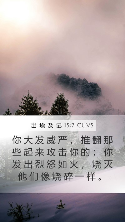 出 埃 及 记 15:7 CUVS Bible Verse Image
