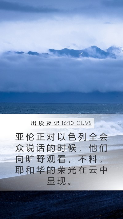 出 埃 及 记 16:10 CUVS Bible Verse Image