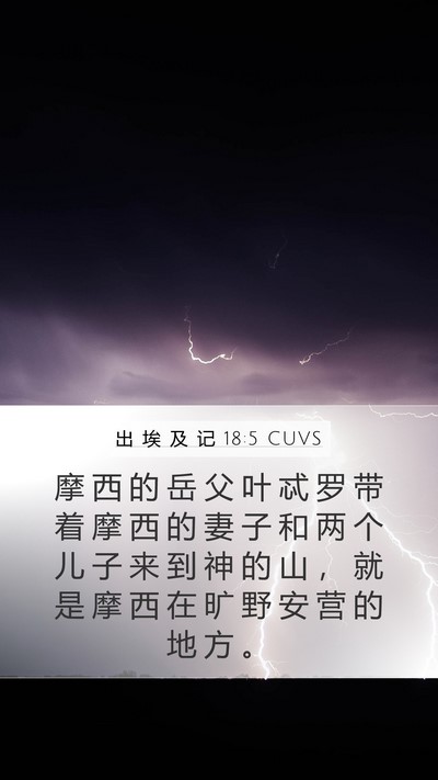 出 埃 及 记 18:5 CUVS Bible Verse Image