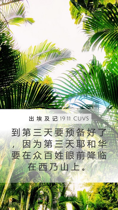 出 埃 及 记 19:11 CUVS Bible Verse Image