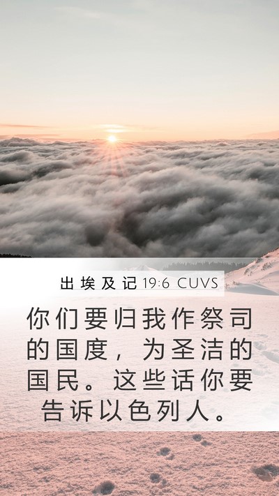 出 埃 及 记 19:6 CUVS Bible Verse Image