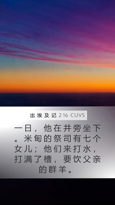 出 埃 及 记 2:16 CUVS Bible Verse Image