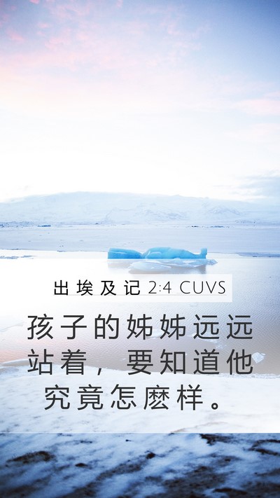 出 埃 及 记 2:4 CUVS Bible Verse Image