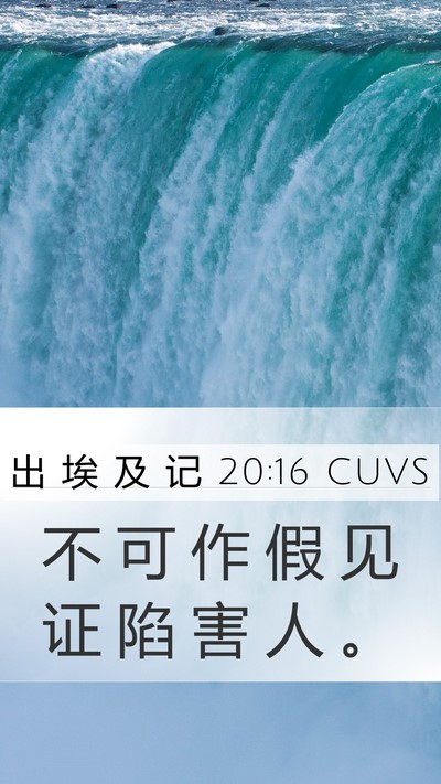 出 埃 及 记 20:16 CUVS Bible Verse Image
