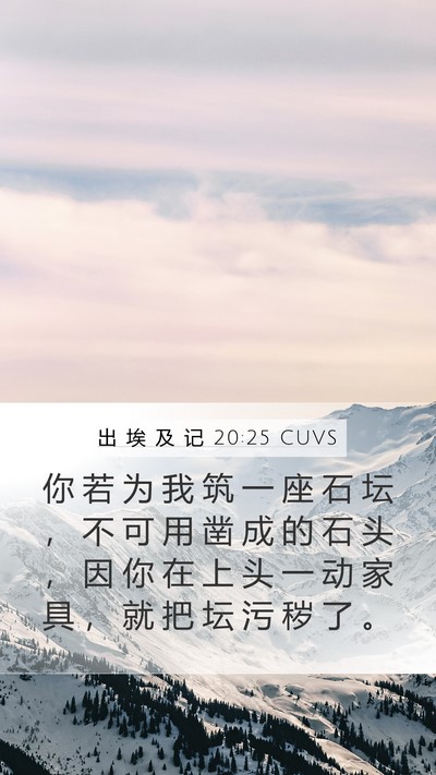 出 埃 及 记 20:25 CUVS Bible Verse Image