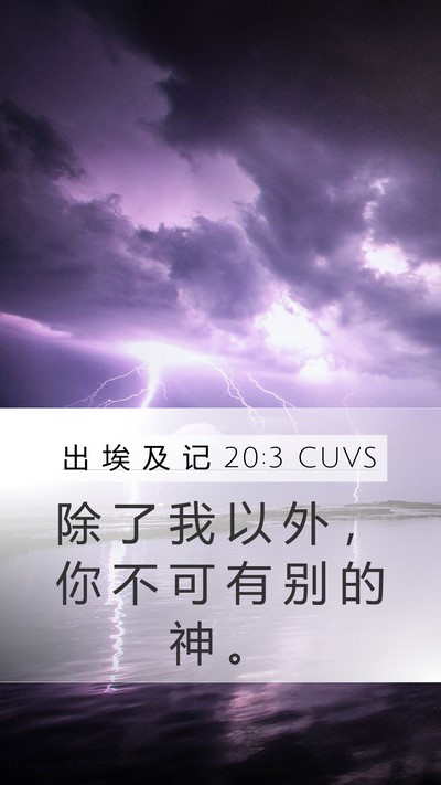 出 埃 及 记 20:3 CUVS Bible Verse Image