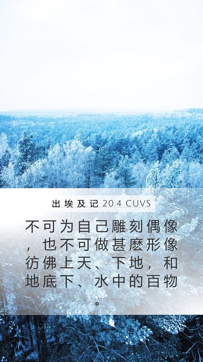 出 埃 及 记 20:4 CUVS Bible Verse Image
