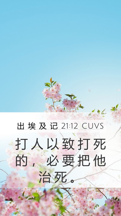 出 埃 及 记 21:12 CUVS Bible Verse Image