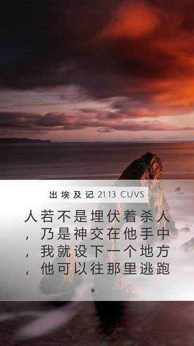 出 埃 及 记 21:13 CUVS Bible Verse Image