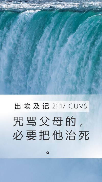 出 埃 及 记 21:17 CUVS Bible Verse Image