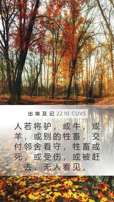 出 埃 及 记 22:10 CUVS Bible Verse Image