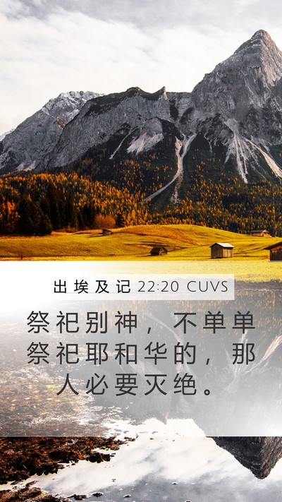 出 埃 及 记 22:20 CUVS Bible Verse Image