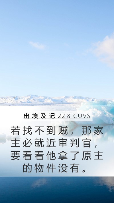 出 埃 及 记 22:8 CUVS Bible Verse Image
