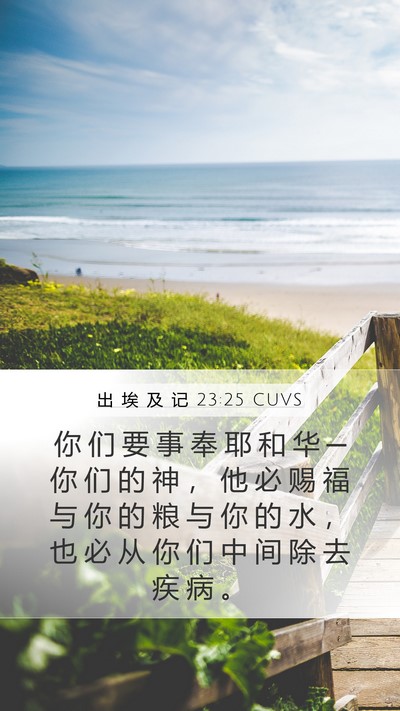 出 埃 及 记 23:25 CUVS Bible Verse Image
