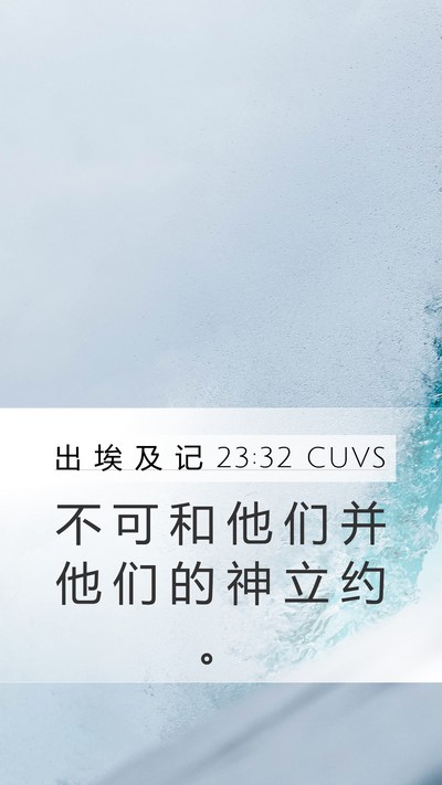 出 埃 及 记 23:32 CUVS Bible Verse Image